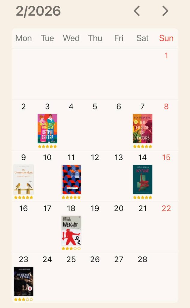 читацький лютий